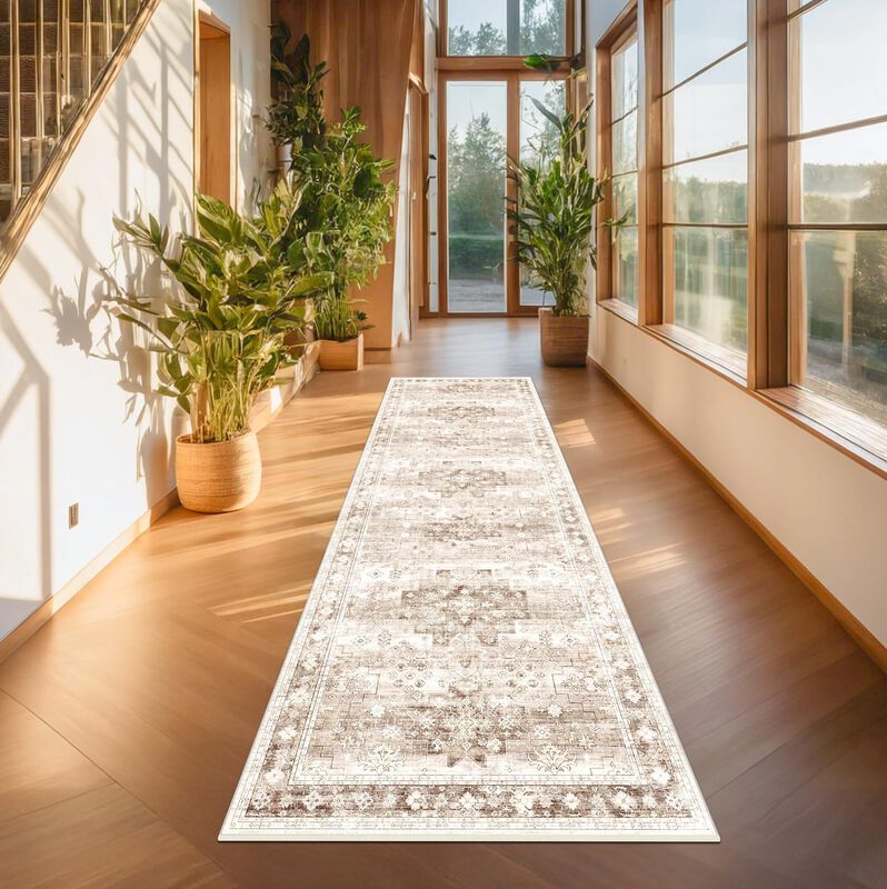 Alfombra Hazo Haus 76 cm X 244 cm Beige Lavable... image number null