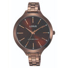 Reloj De Pulso Lorus Modelo Rg297kx9 Para Mujer Color Café