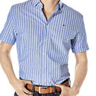 Mora Urban Camisa para hombre azul blanco