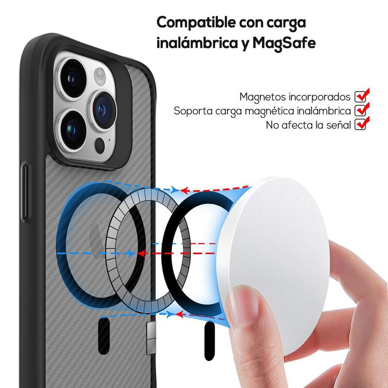 Funda TEKKU Combat Carbon Mag para iPhone 15 PR... image number null