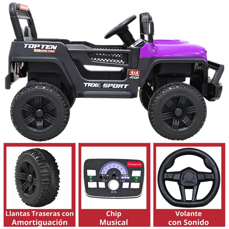 Camioneta Montable El&eacute;ctrica Para Ni&ntilde;os Luces  ... image number null