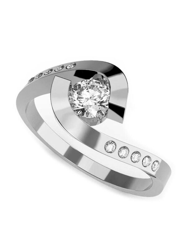 Anillo de Compromiso de 14K con Diamante de Lab... image number null