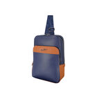 Crossbody Para Caballero Cierre Y Bolsillo Forntal Michel Domit, Azul