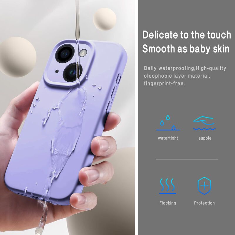 Funda Para Iphone 13 De 6,1" Lila Claro +pantal... image number null