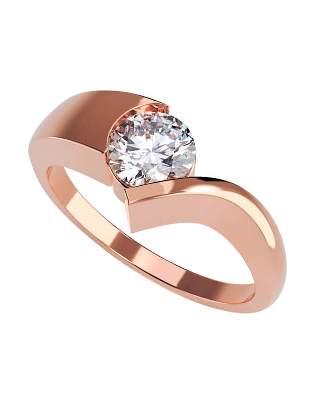 Anillo de Compromiso de 14K con Diamante de Lab... image number null