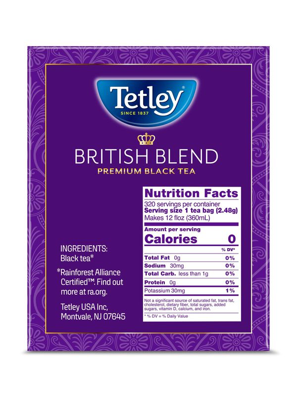 Tetley British Blend T&eacute; Negro Premium 320 Bolsi... image number null