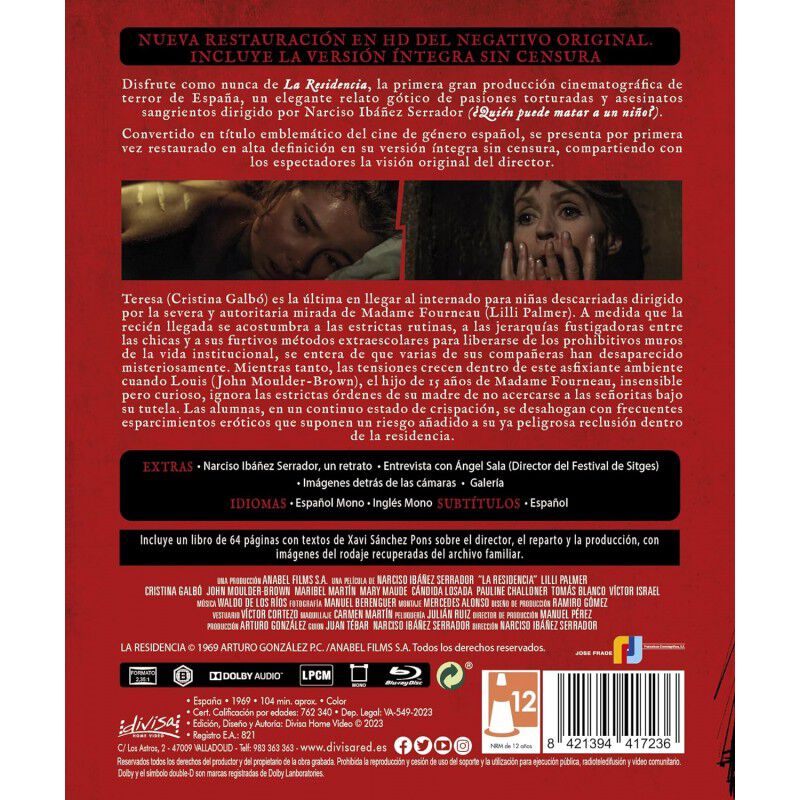 La Residencia (1969) - Ed. Libro (64 pags) (Blu... image number null