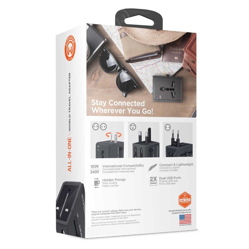 Adaptador cargador de Viaje HYPERGEAR Clavija U... image number null