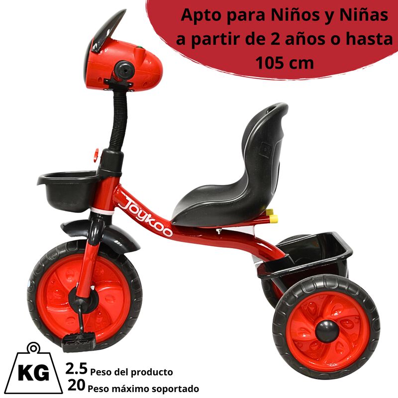 Triciclo para Niños Torreta con Luz y Sonido Ru... image number null