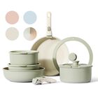 Juego De Utensilios De Cocina Carote, 11 Piezas, Antiadherentes Con Mango Extra&iacute;ble, Color Verde