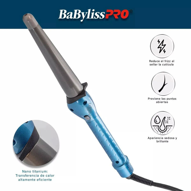 Rizador C&oacute;nico Babylisspro Nano Titanium 450&deg;f ... image number null