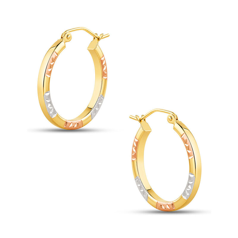 Arracadas Oro Florentino 14k 16mm image number null