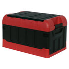 Caja de Almacenamiento Plegable 72 Litros Rojo con Negro