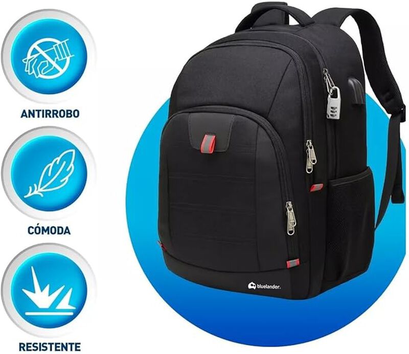 Mochila para Laptop Antirrobo con Candado Bluel... image number null