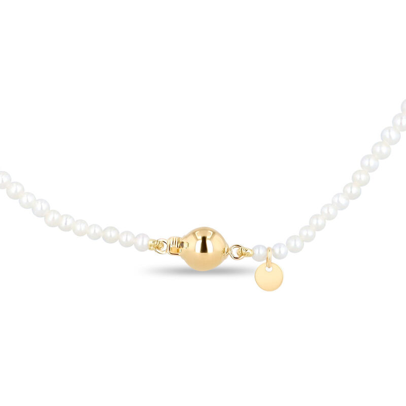 Collar De Perlas Blancas Oro 14k 45 cm | Bizzar... image number null