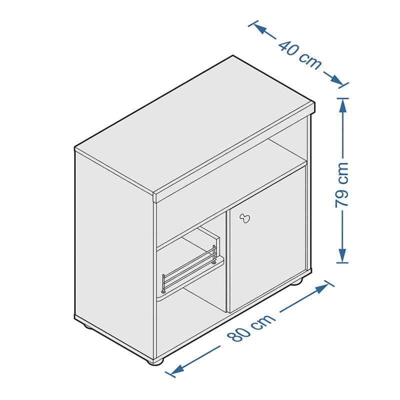 Mueble  Alacena Auxiliar Celeste, Atlas del Des... image number null