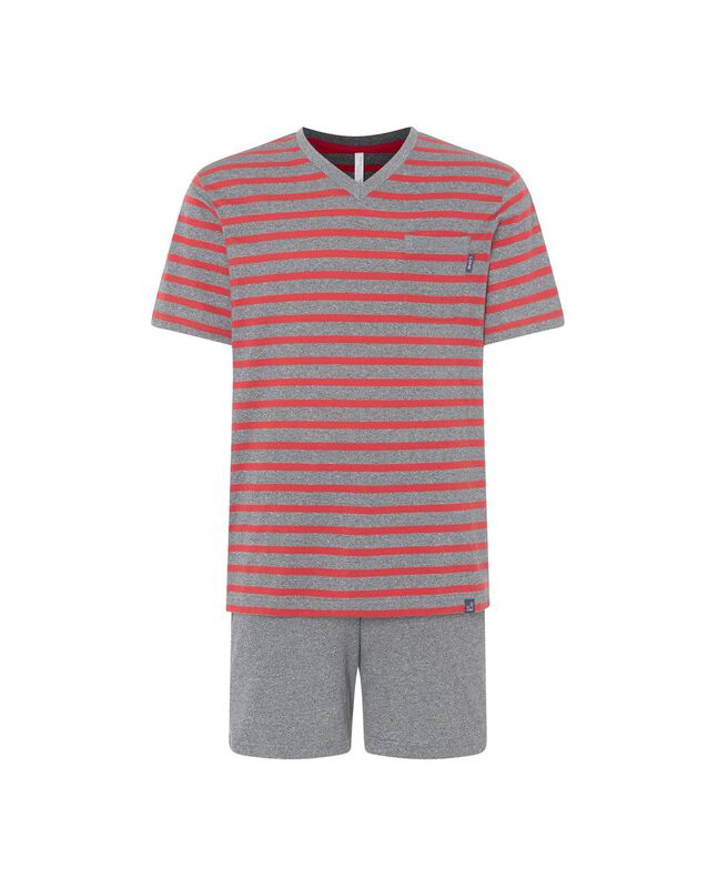 Pijama de Rayas Rojas Rojo image number null