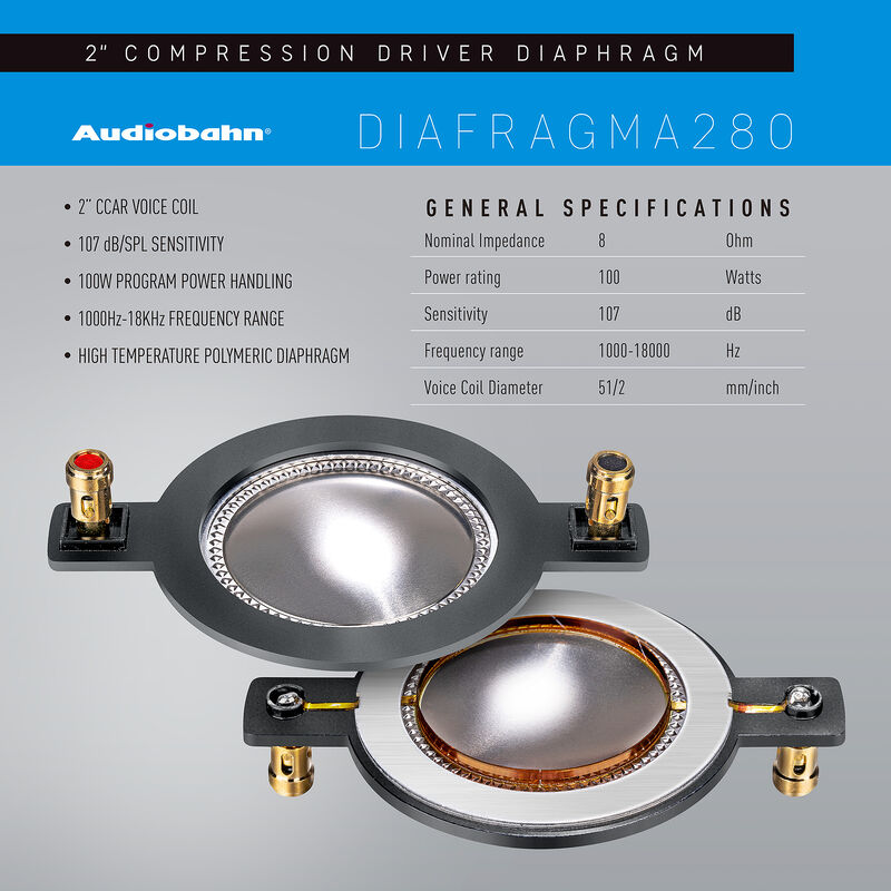 Diafragma reemplazo para tweeter 2'' Audiobahn ... image number null