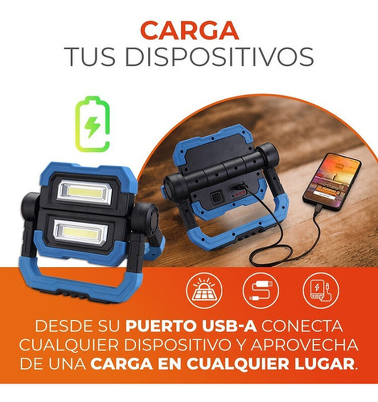 Lámpara De Trabajo Recargable 10w 360 Power Ban... image number null