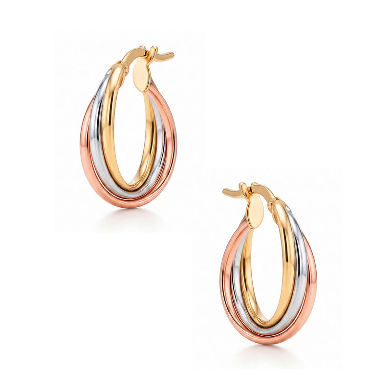 Arracadas Oro Florentino 10k 13mm | Textura Fin... image number null