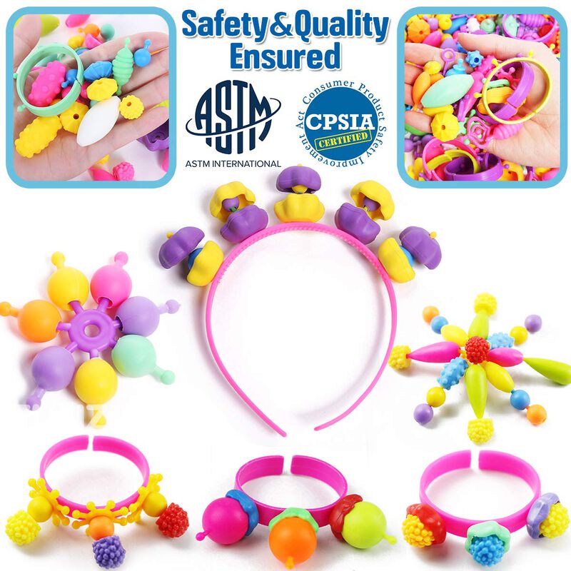 Kit Snap Pop Beads Funzbo 620+ Para Hacer Joyas... image number null