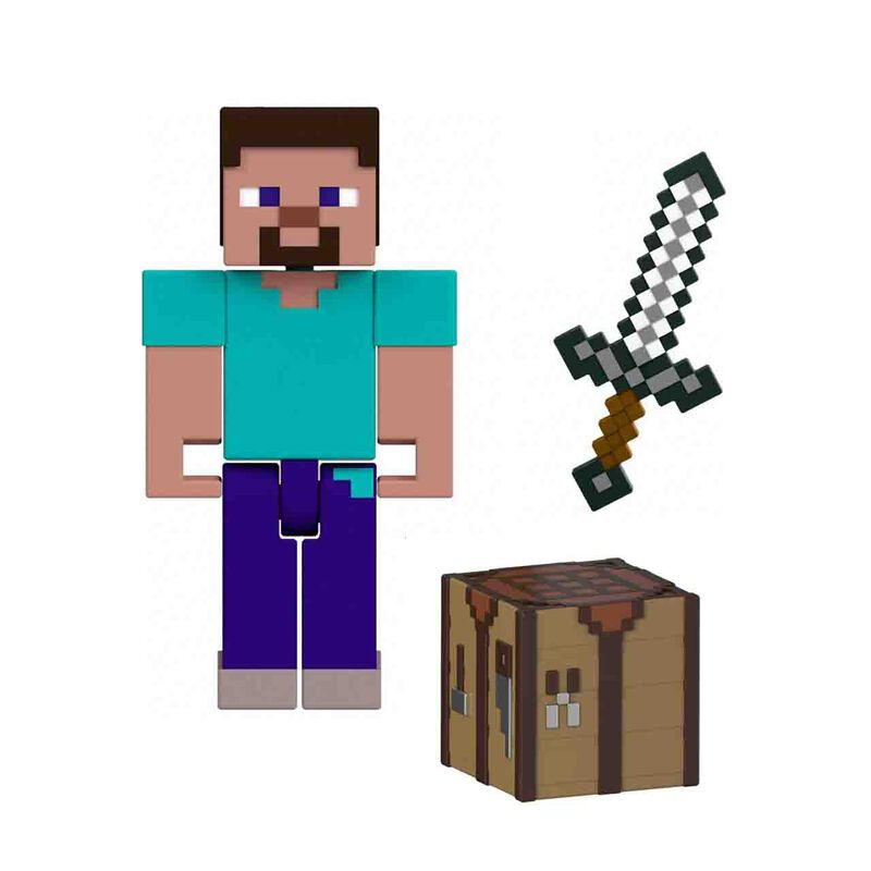 Figura De Acci&oacute;n Mattel Minecraft Steve Con Acc... image number null