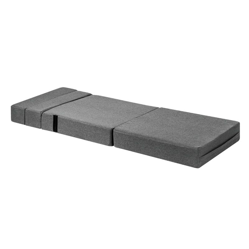Sill&oacute;n Plegable Individual Gris Claro+ Cama par... image number null