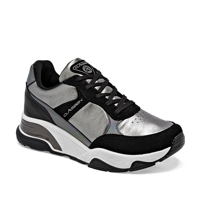 Clasben Tenis urbano para mujer gris negro image number null