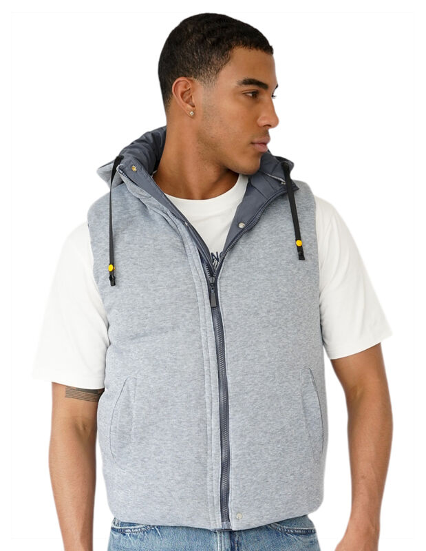 Chaleco Caballero Casual Reversible Con Capucha... image number null