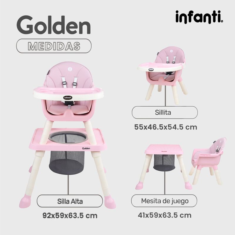 Silla Alta Infanti 6 En 1 Golden Multifuncional... image number null
