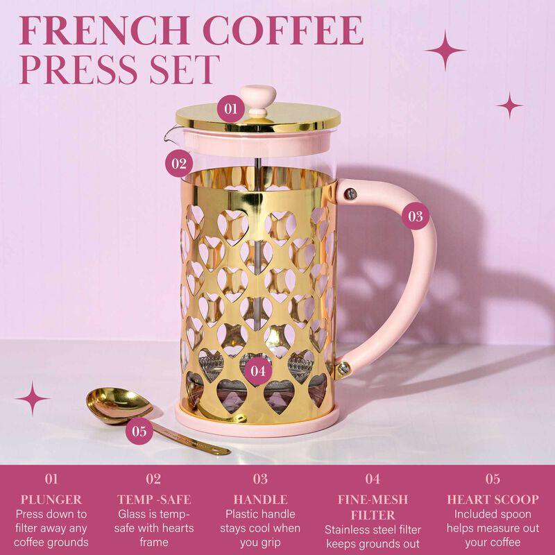 Cafetera French Press Paris Hilton De 34 Onzas ... image number null