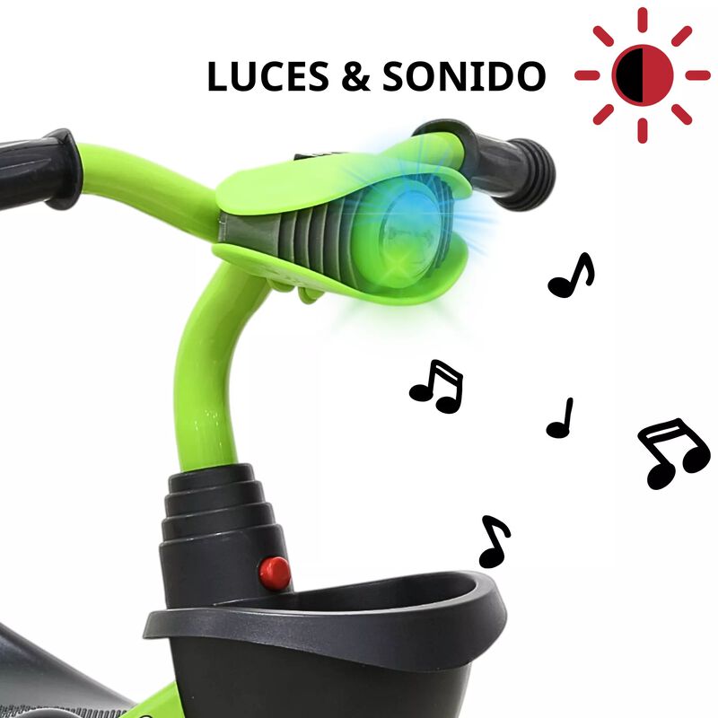 Triciclo Para Ni&ntilde;os Con Bast&oacute;n Torreta Con Luz ... image number null