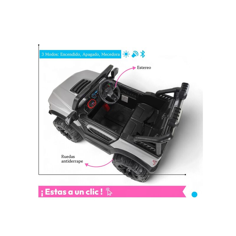 Montable El&eacute;ctrico Tipo Jeep 12v Doble Motor Co... image number null