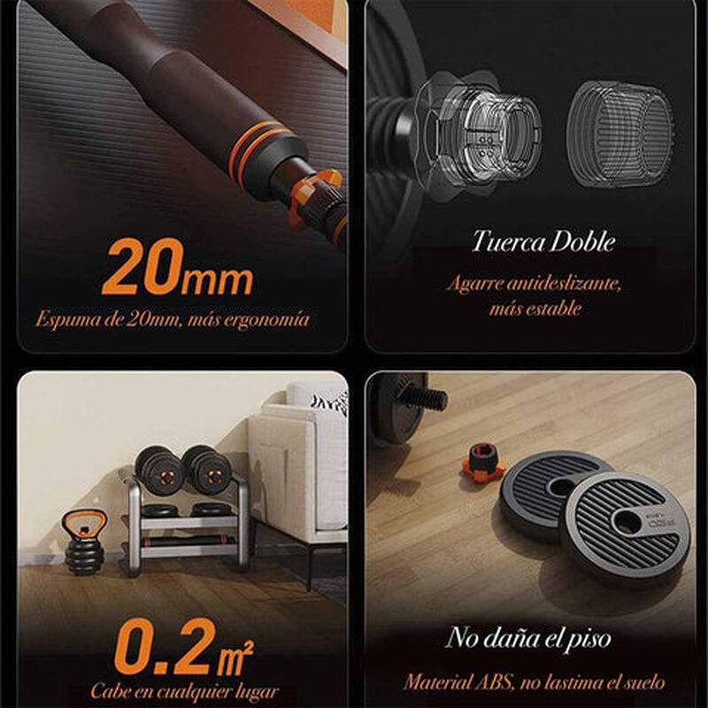 Kit Brandtrendy de Mancuernas 6 en 1 Ajustable ... image number null