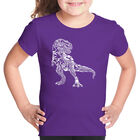 Camiseta Word Art Para Ni&ntilde;a - Dinosaurios - Morado