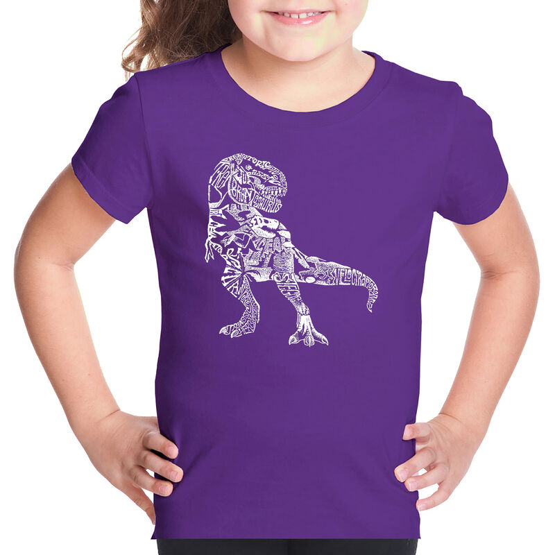 Camiseta Word Art Para Ni&ntilde;a - Dinosaurios - Mor... image number null