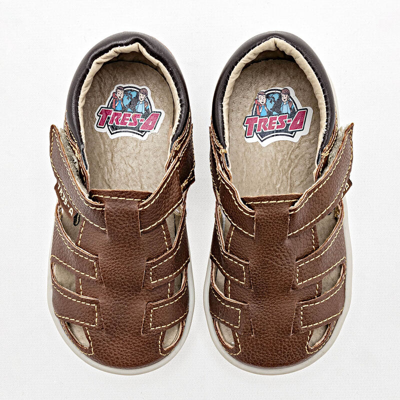 Tres-A Sandalia para bebé niño café image number null