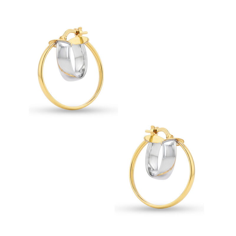 Arracadas 2begold Amarillo Con Blanco (925+1/10... image number null