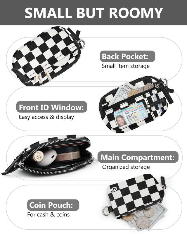 Cartera De Mu&ntilde;eca Sunpour Rfid De Doble Bolsill... image number null