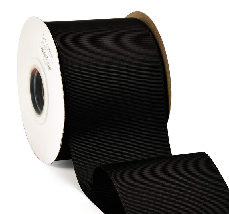 Cinta De Raso Yama Grosgrain 7,6 cm 23 m Negro ... image number null