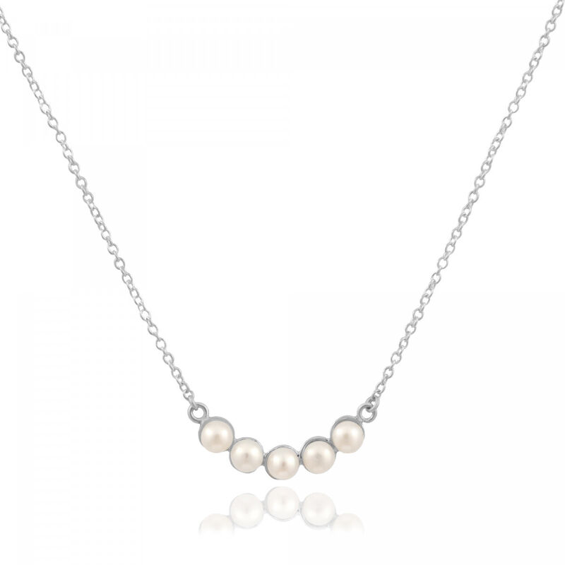 Collar Sereno de plata .925 con perlas cultivad... image number null