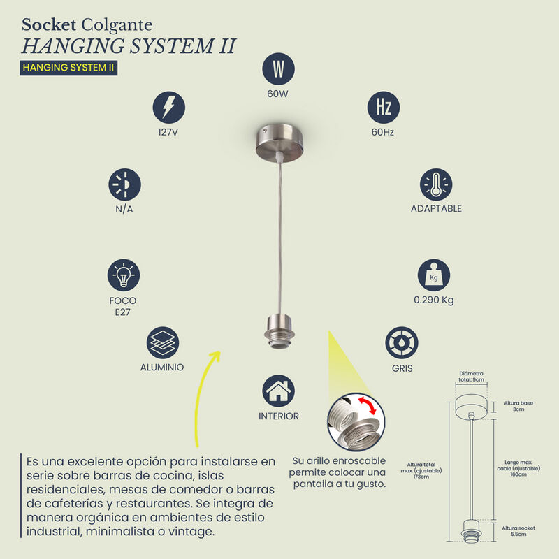 Socket Colgante MIL LUCES HANGING SYSTEM II - G... image number null