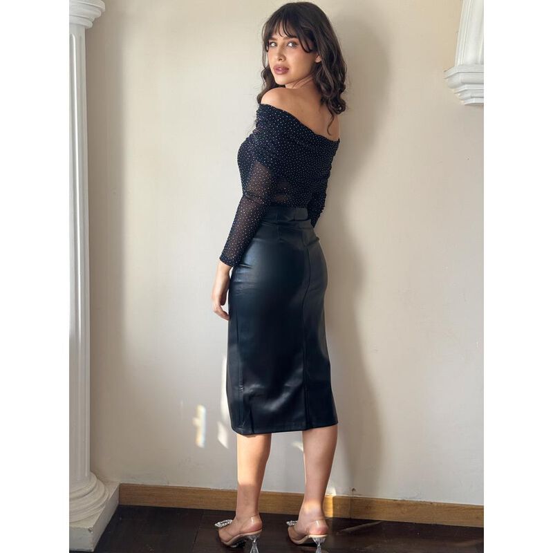 Body hombros descubiertos con brillos image number null