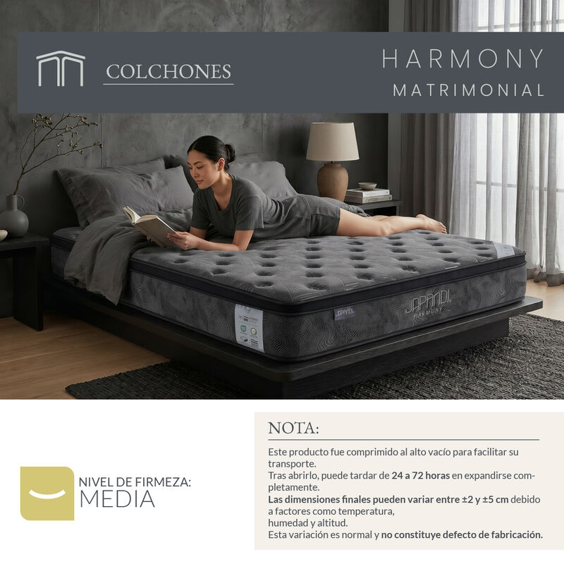 Colch&oacute;n Matrimonial Japandi Harmony Memory Foam... image number null