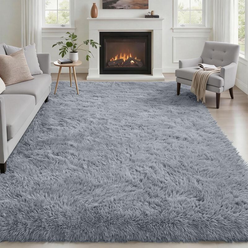Alfombra Luxturiy 152x183 Cm Gris Peluda image number null
