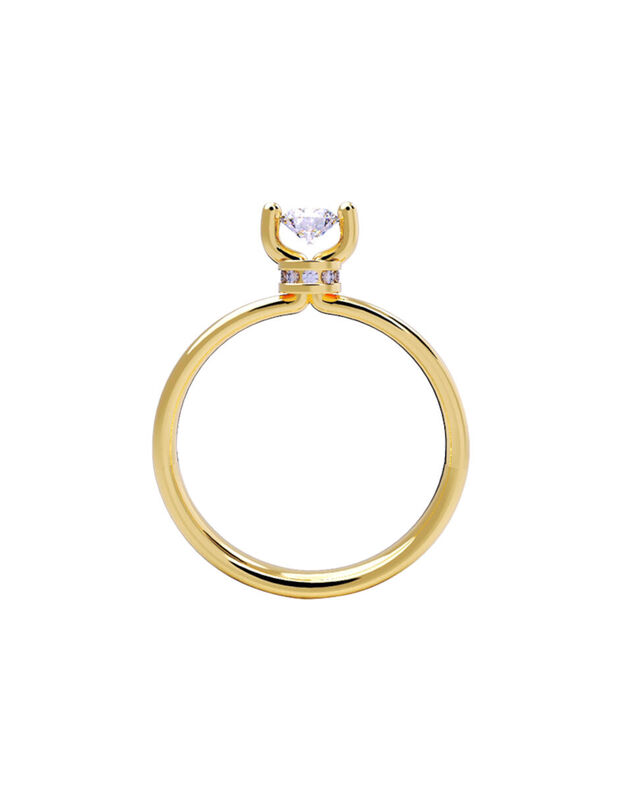 Anillo de Compromiso de 14K con Diamante de Lab... image number null