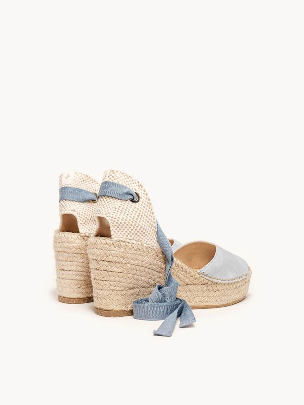 Alpargata Romero Cu&ntilde;a Media Plataforma Ante Azu... image number null