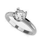 Anillo de Compromiso de 14K con Diamante de Laboratorio 0.50 CT F VS1 Talla 6.5 ORO BLANCO 14K &ndash; / M411-50-14W-LG-65