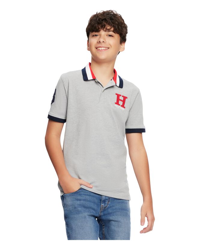 Polo Tommy Hilfiger Big Boys De Manga Corta Gri... image number null
