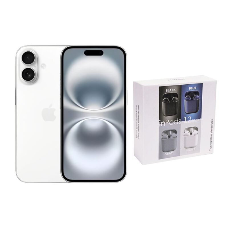 iPhone 16 128GB Blanco CHIP Reacondicionado m&aacute;s... image number null